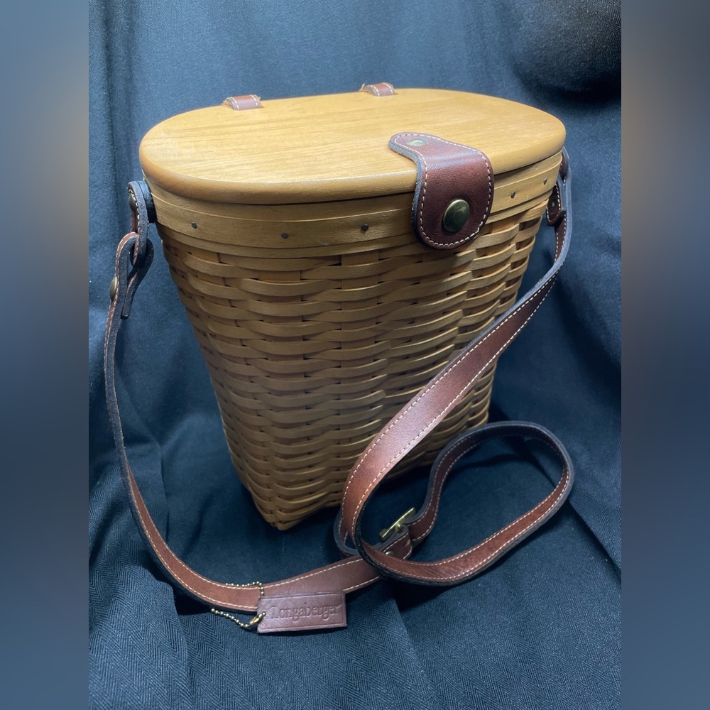 Longaberger Woodcrafts “Saddlebrook” Woven Basket Purse with Liner